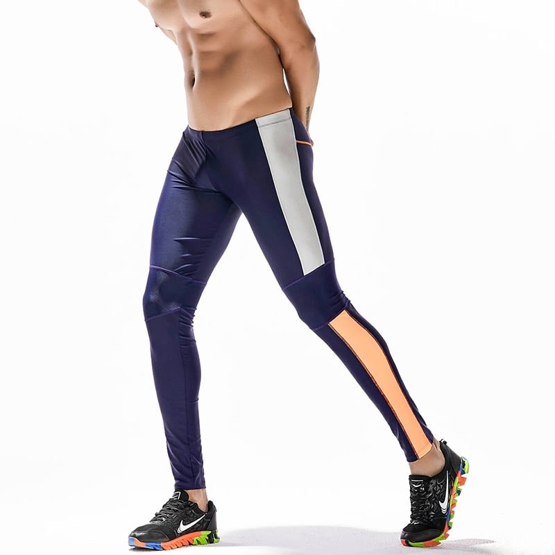 Sport Leggings Compression Pants Patchwork Running Tights Running Legging Mens Fashion 0376